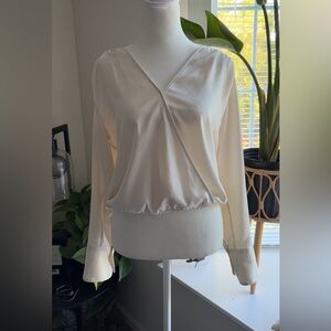 a new day Cream V-Neck Blouse